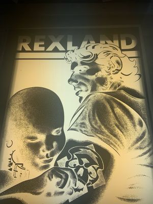 Rex 1982  Master Silver Negative of A Reverse Image of the Original Art Used To Make His Prints