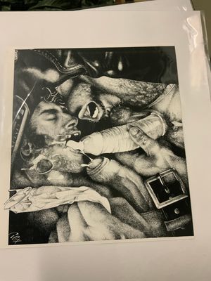 Rex vintage print 9x11 on Matt Board