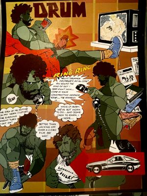 Drum full panel 19x23 remastered and colored - 100 prints per panel  #/100 and hologram on reverse #053-01