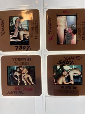 4 35mm Le Salon Studios GIANTS slides used to make the magazine 1979