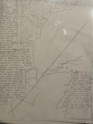 The Hun Original Sketch Layout Handwritten Pencil 8.5x11