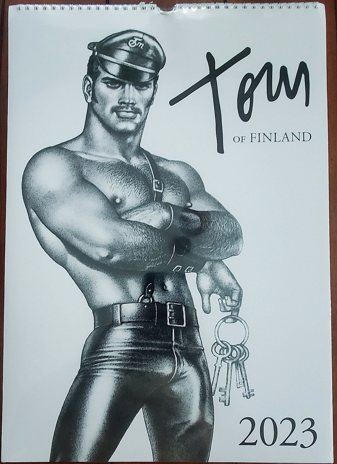 2023 Tom Of Finland Oversized (11 1/2 inches x 16 1/2 inches) Spiral Calendar. NEW