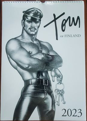 2023 Tom Of Finland Oversized (11 1/2 inches x 16 1/2 inches) Spiral Calendar. NEW