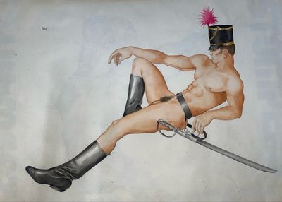 Ned Katz original Watercolor 13x20 Circa 1978