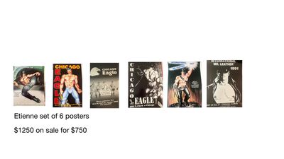 Etienne Vintage Poster Set - 6 As Shown
