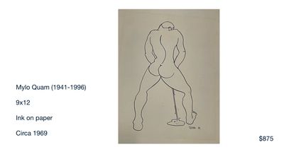 Mylo Quam (1941-1996) 9x12 Ink on paper Circa 1969