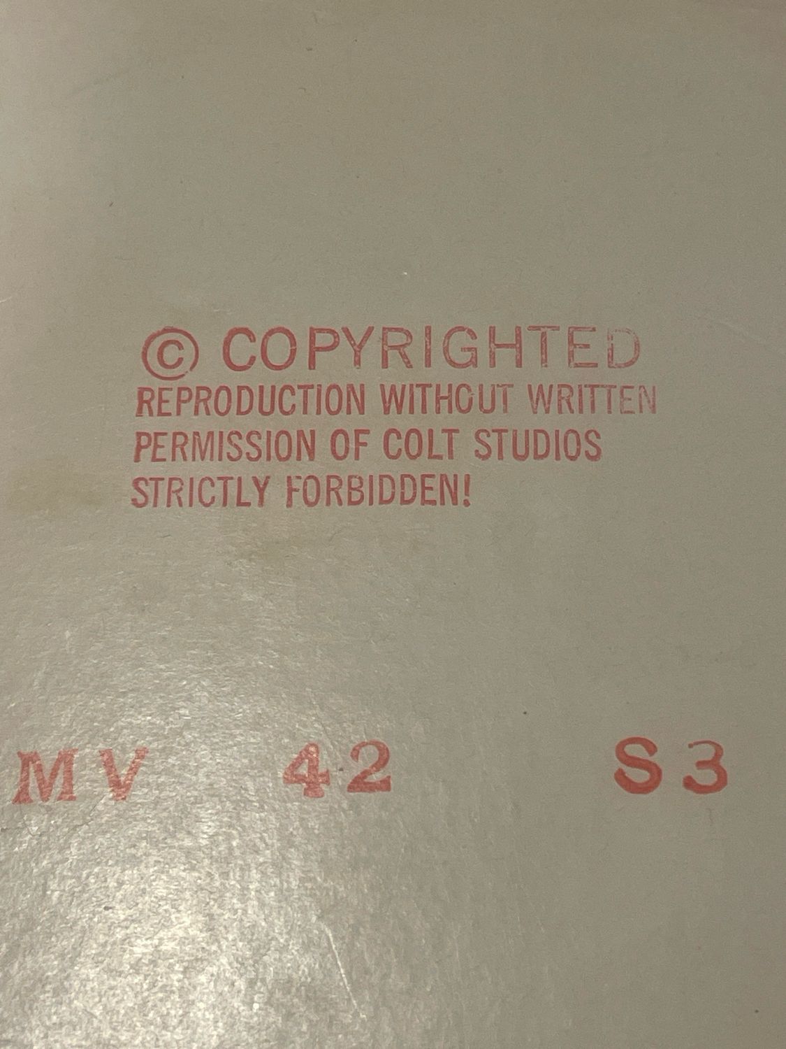 Colt Studios MV 42 S3 8mm Mint