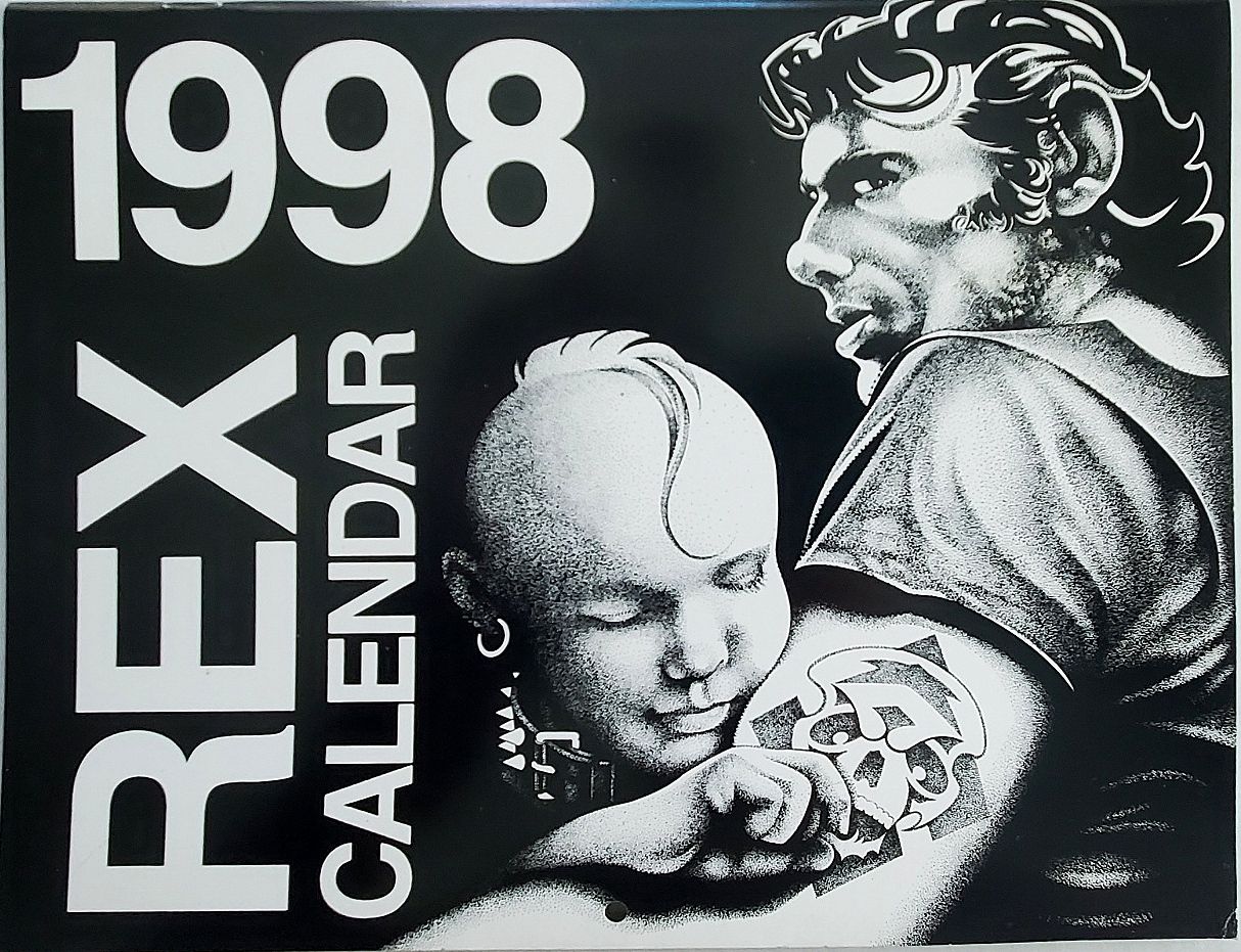 REX 1998 Calendar.  Copyright 1997.  A taste of leather.