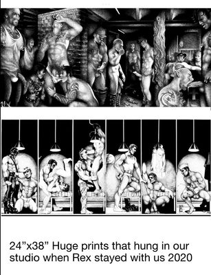 Large Rex Print 24x28 B&amp;W High Definition - Rex Printed And Hung In Our Studio When Rex Lived With Us In 2020 $250 Ea Pick 1