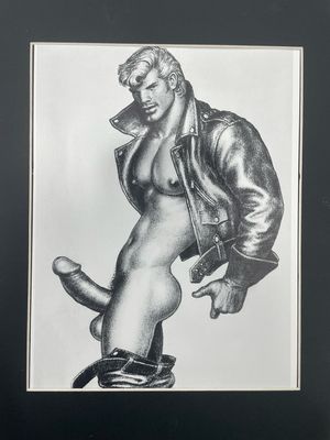 Tom of Finland Vintage Print 8x10 -matted Board 11x14