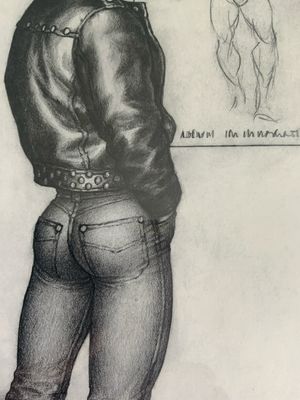 Tom of Finland Vintage Lithograph Print 12x16 -matted Board