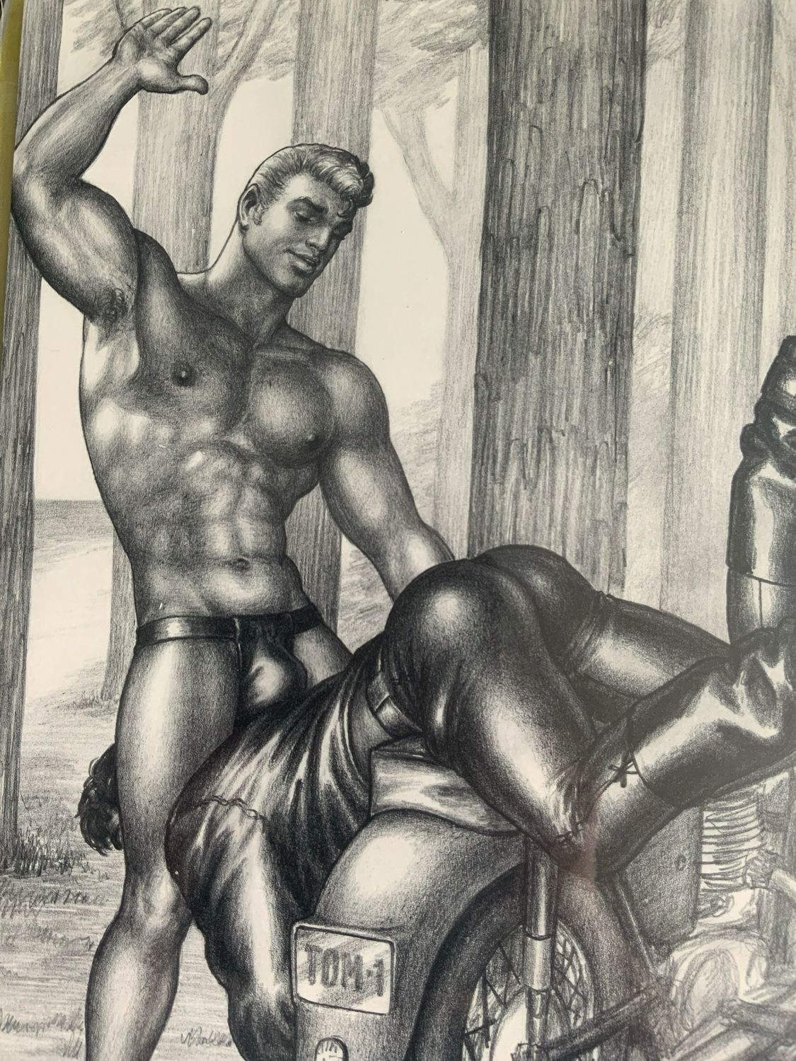 Tom of Finland Vintage Lithograph Print 12x16 -matted Board