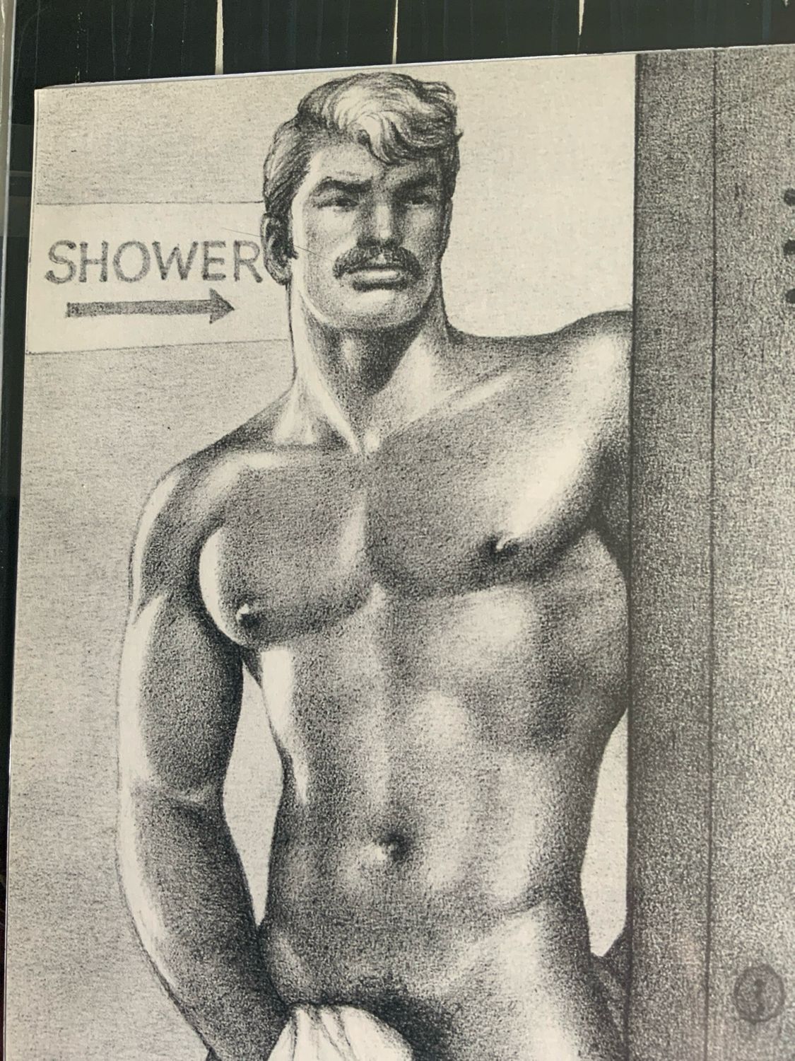 Tom of Finland Vintage Lithograph Print 12x16 -matted Board