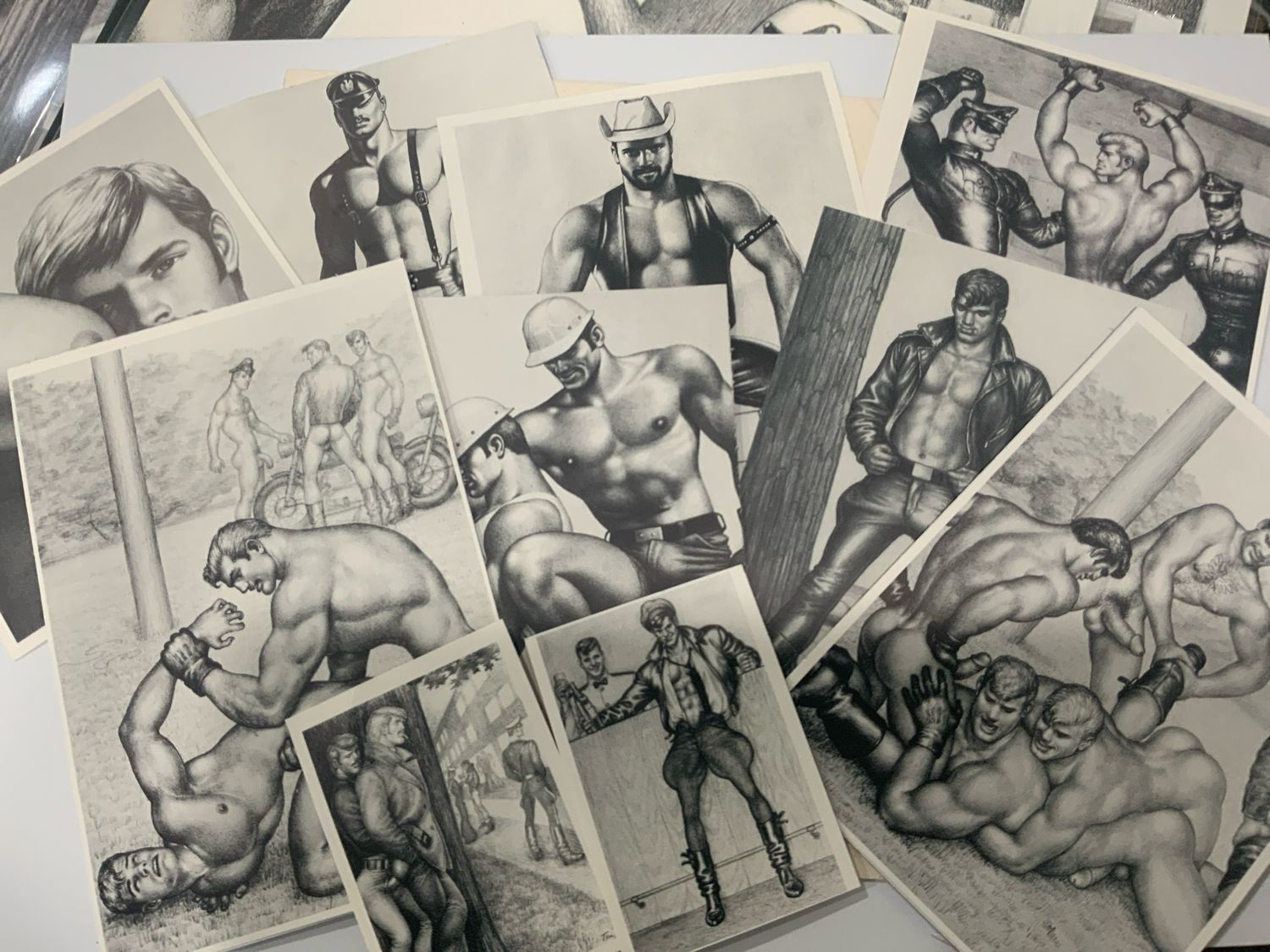 9 Tom of Finland Small 2x3 -5x7 Vintage Lithograph Prints