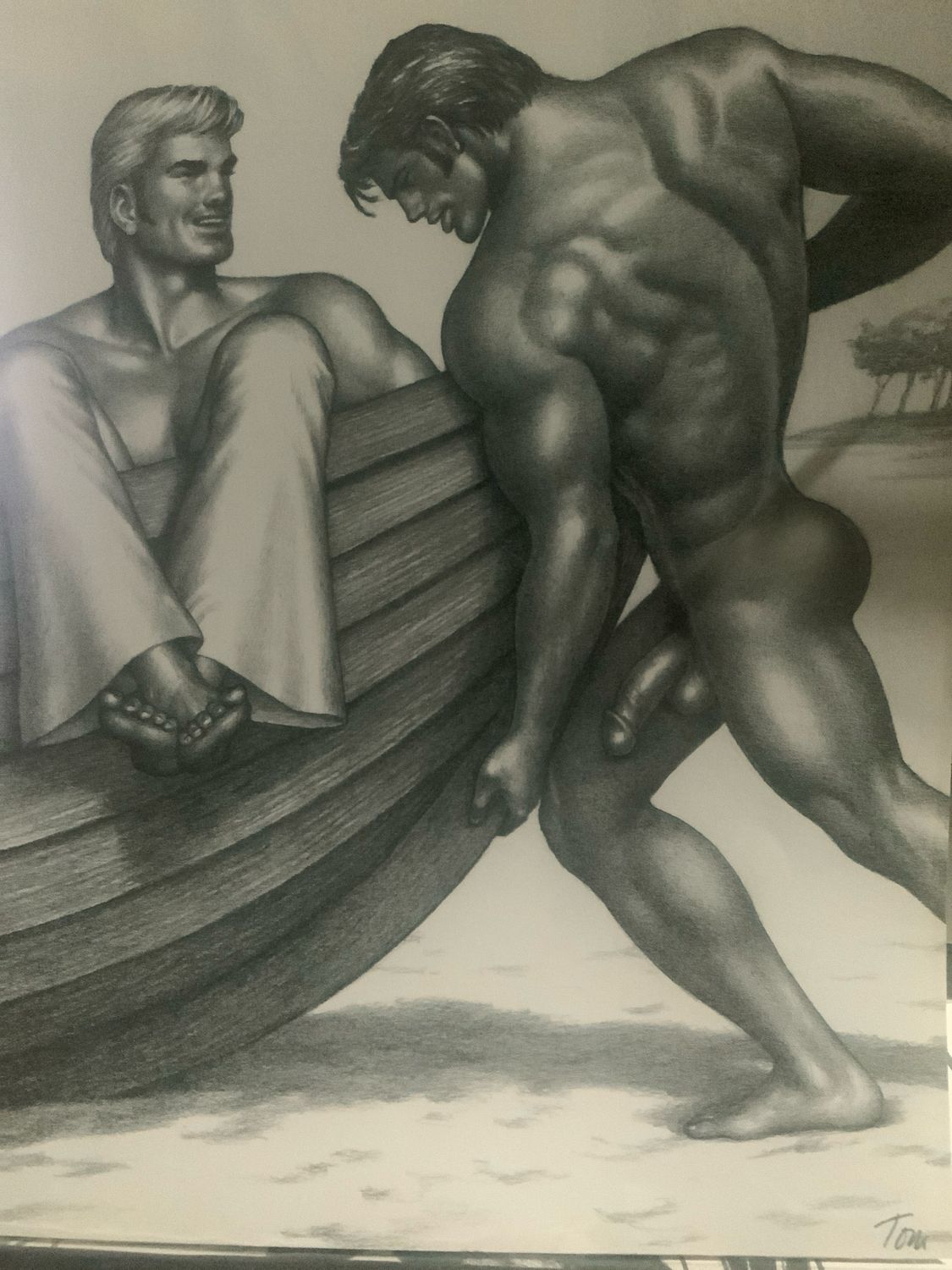 Tom of Finland Lithograph Print 1990s 13x17