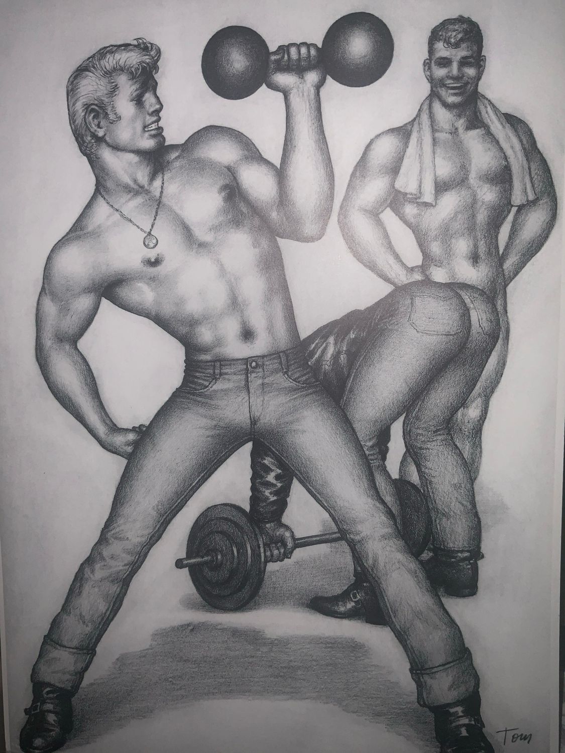 Tom of Finland Lithograph Print  11x14 1980s - Mounted On Mattboard