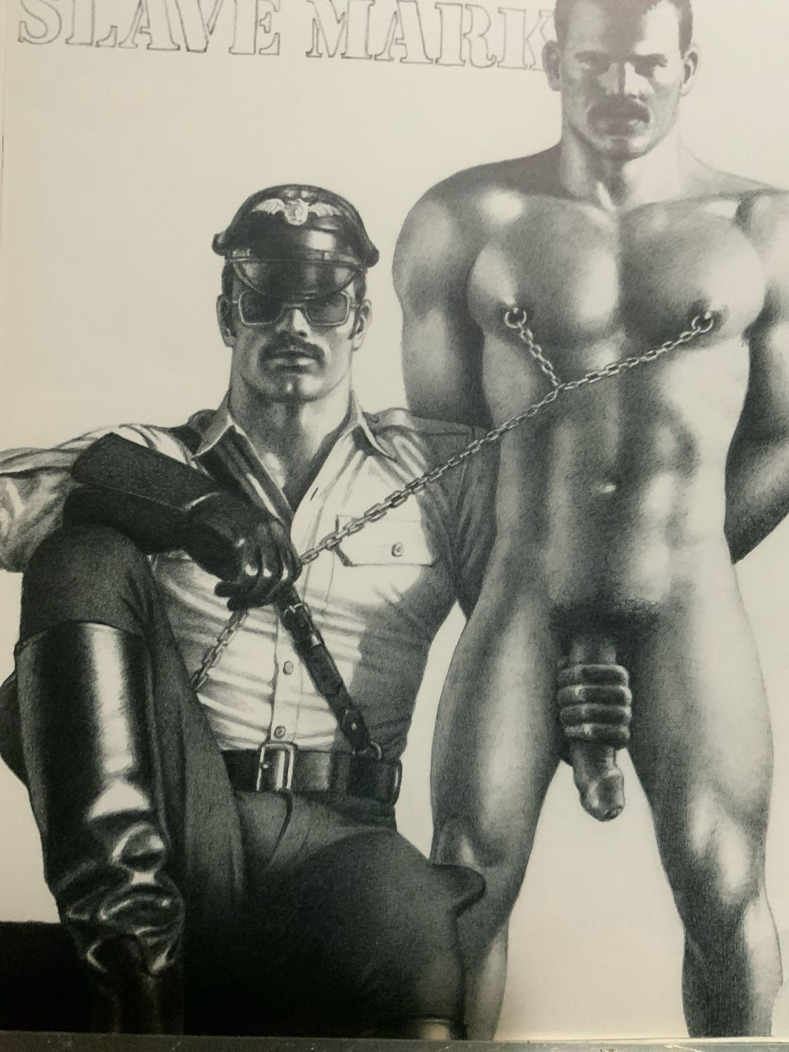 Tom of Finland Lithograph Print 1990s 13x17 Mounted On Mat board