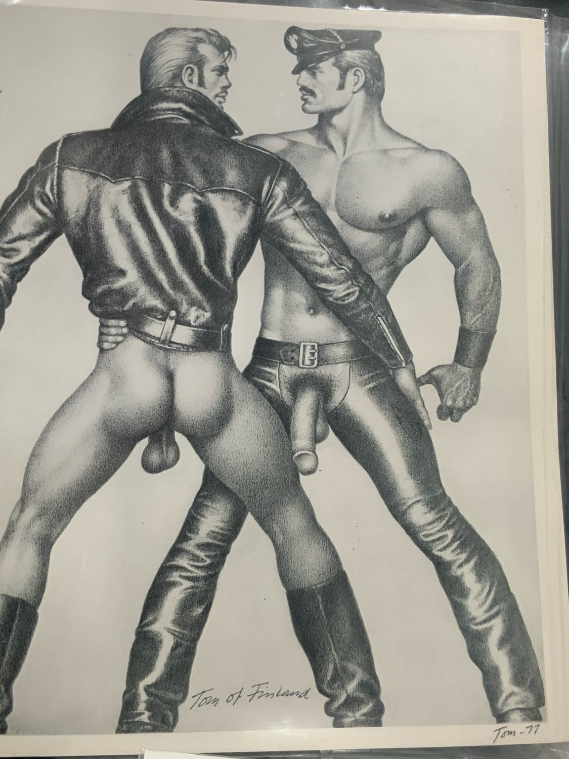 Tom of Finland Idig 1977 Print - Signed Guaranteed Authentic 9”x12” Excellent Condition