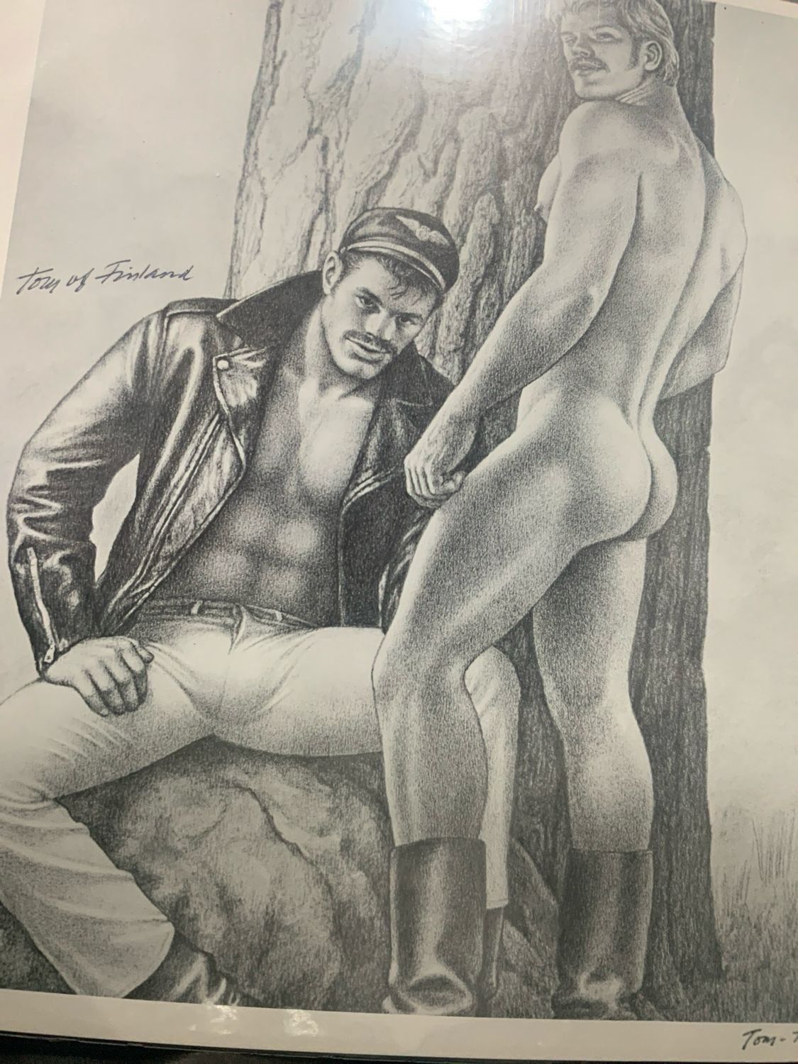 Tom of Finland Idig 1977 Print - Signed Guaranteed Authentic 9”x12” Excellent Condition #2