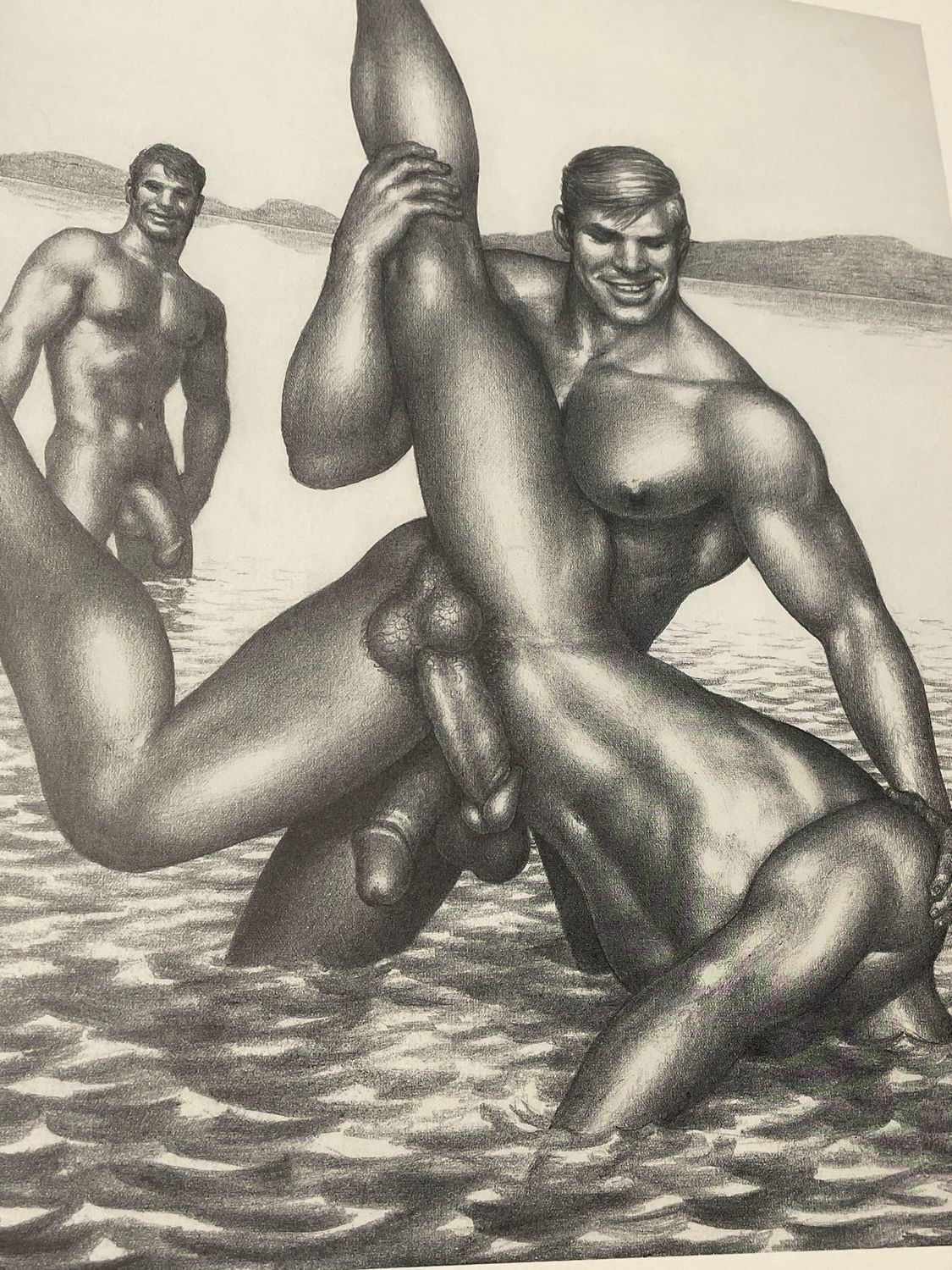 Tom of Finland Lithograph Print  9x12 1980s - Mounted On Mattboard 2