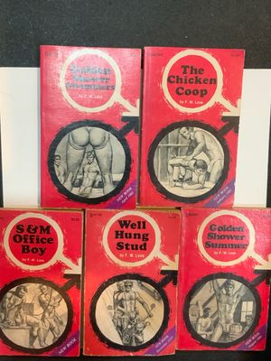 5 F. W. Love Gay Pulp Fiction Sc Books 1977-83. VG Condition