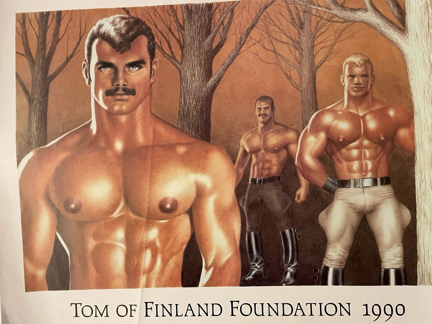Tom of Finland Foundation Poster - has create Small Tears Bottom Edge