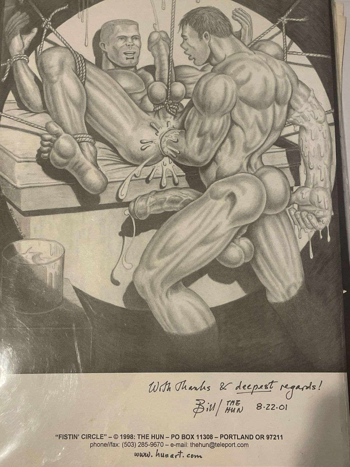 2001 The Hun Signed Print 12x17