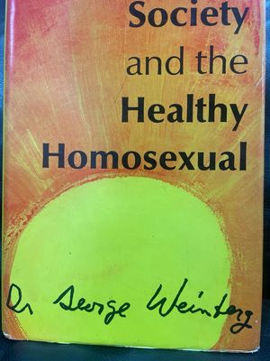 Society And The Healthy Homosexual HC 1972 1st Printing