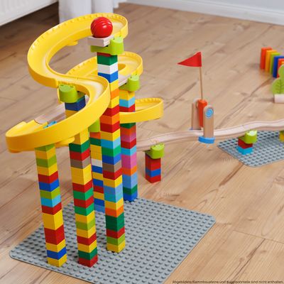 Kullerbü Säulenadapter für Klemmbausteine (z.B. Duplo), kreatives Bauen in unglaublicher Höhe ab 2 Jahren (8 Stück)