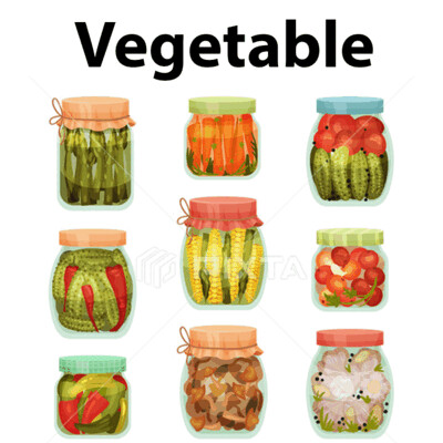 Canned vegetables and sauce