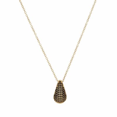 bud to rose - Kette in &#39;Black/Gold&#39;