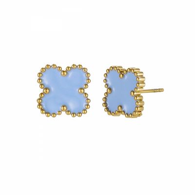 bud to rose - Ohrringe in &#39;Blau&amp;Gold&#39;