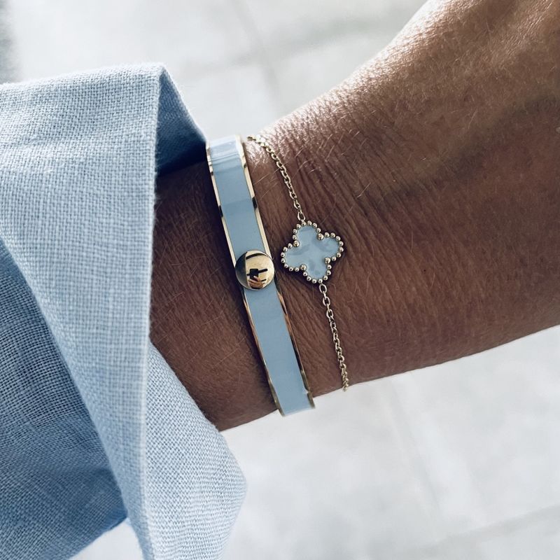 bud to rose - Armband in &#39;Blau&amp;Gold&#39;