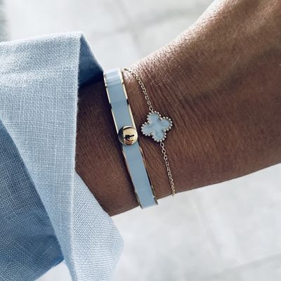 bud to rose - Armband in &#39;Blau&amp;Gold&#39;