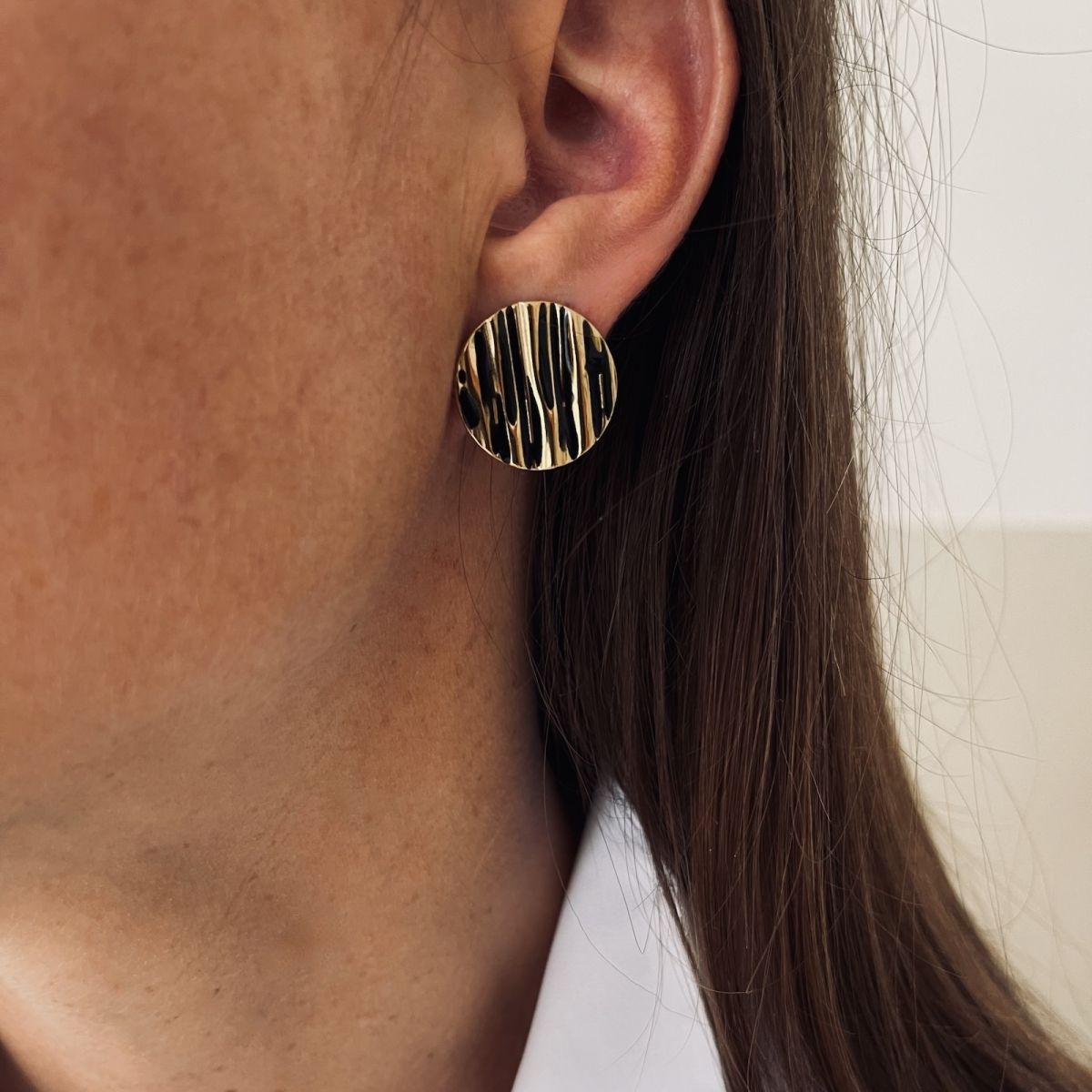 bud to rose - Ohrringe in &#39;Black&amp;Gold&#39;