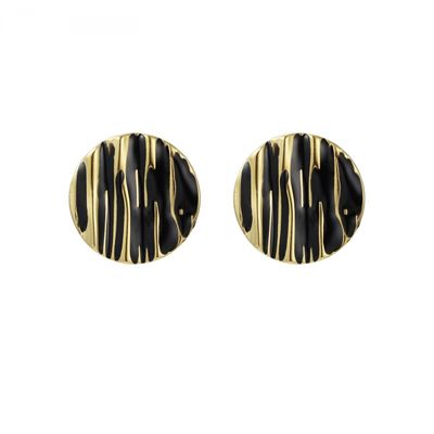 bud to rose - Ohrringe in &#39;Black&amp;Gold&#39;