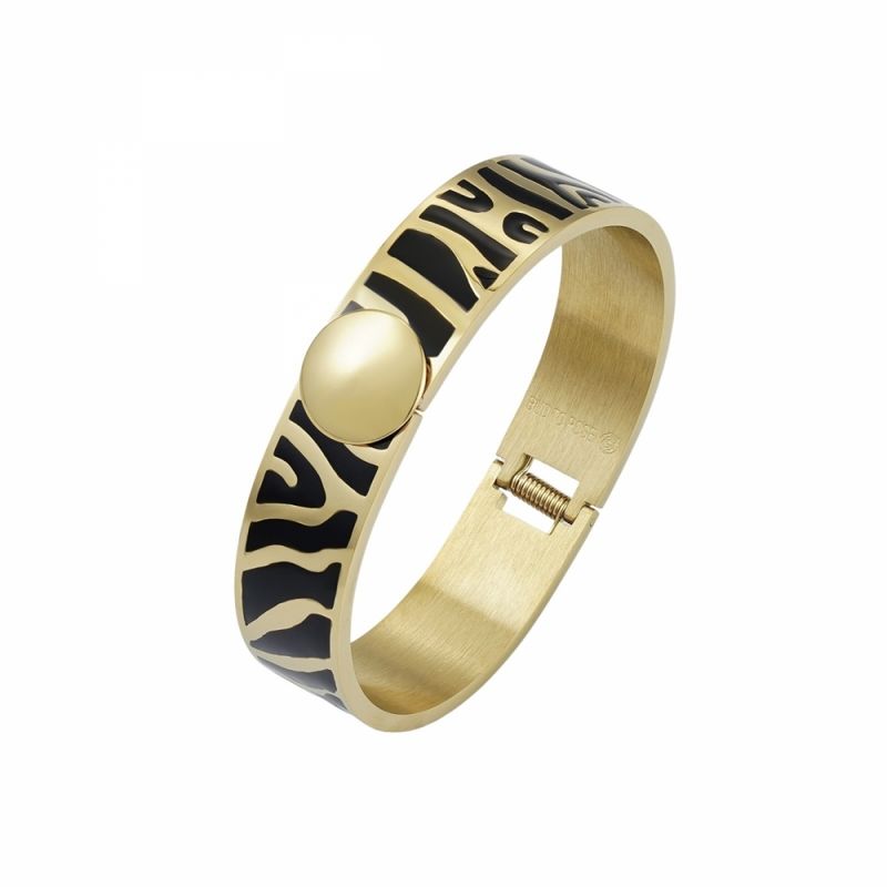 BUD TO ROSE - Armband in 'Black&amp;Gold'