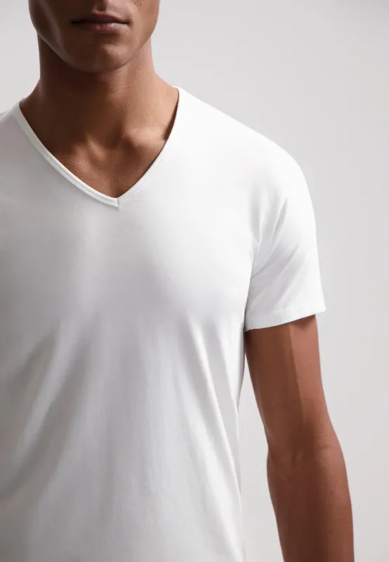 DSTREZZED - Shirt V-Neck white (Doppelpack)