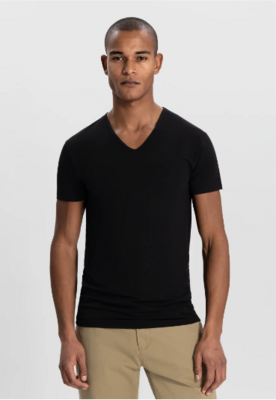 DSTREZZED - Shirt V-Neck black (Doppelpack)