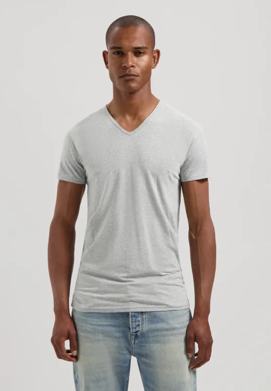 DSTREZZED - Shirt V-Neck grey (Doppelpack)