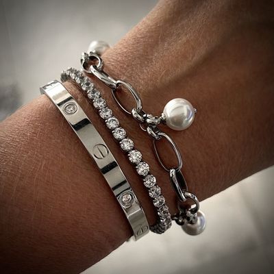 BUD TO ROSE - Armband in 'Silver'