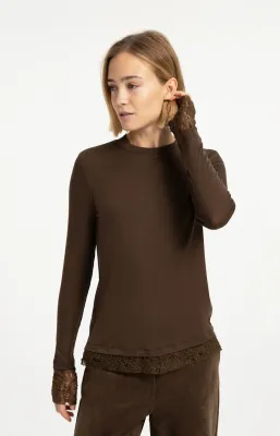 YAYA - Shirt mit Spitze