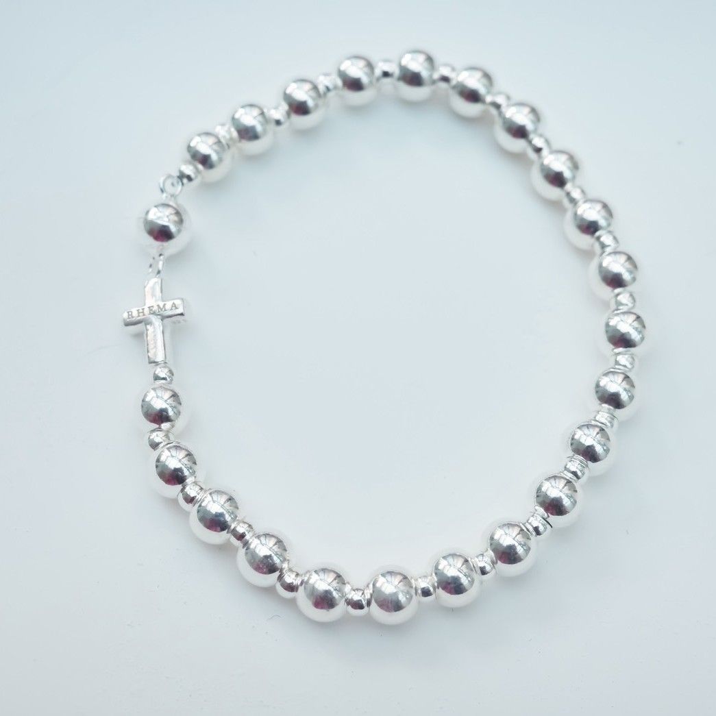 銀珠RHEMA 十字架手鍊