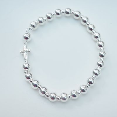 銀珠RHEMA 十字架手鍊