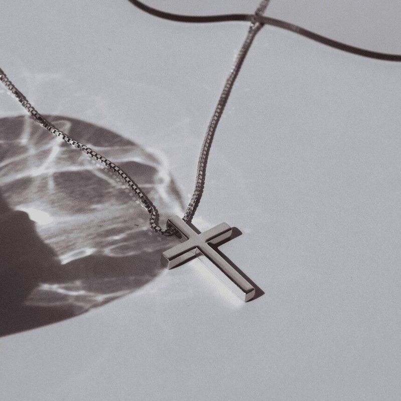 RHEMA  純銀方柱十字架項鍊