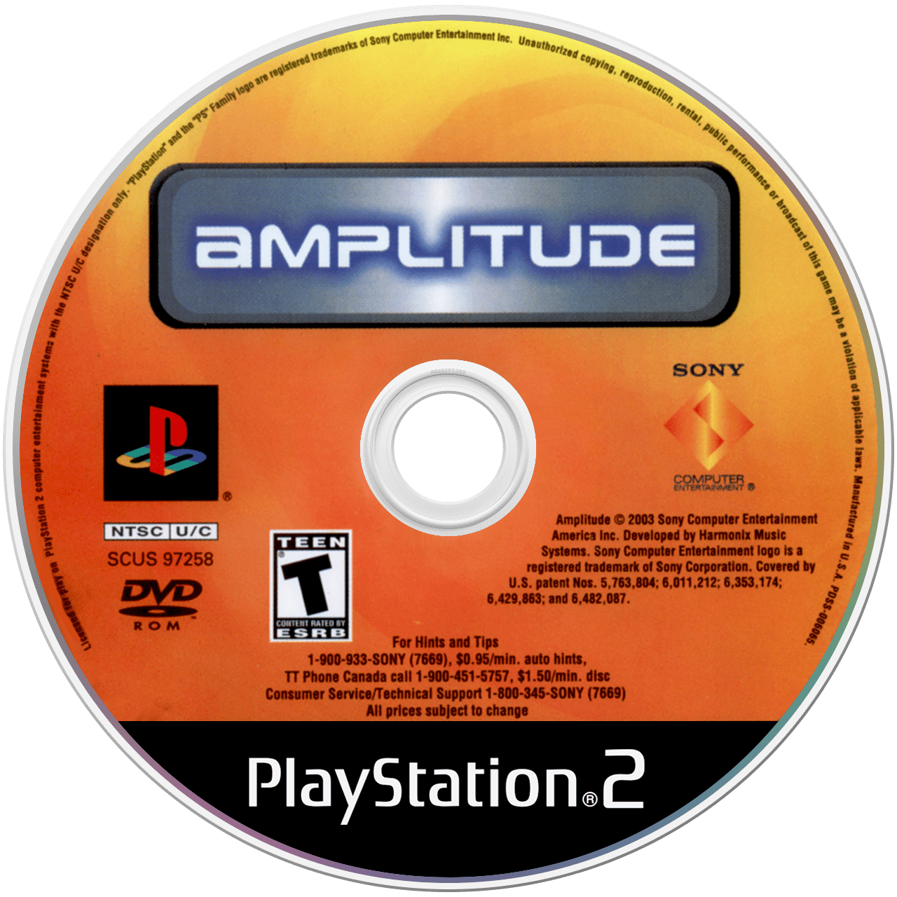 Amplitude - PS2, Condition: Disc Only