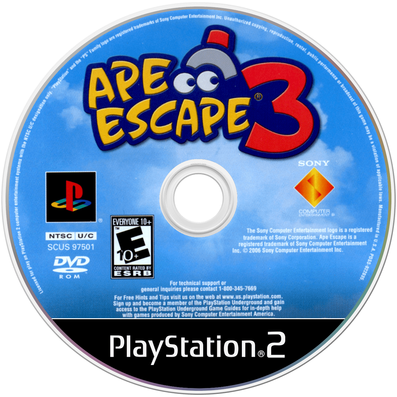 Ape Escape 3 - PS2, Condition: Disc Only