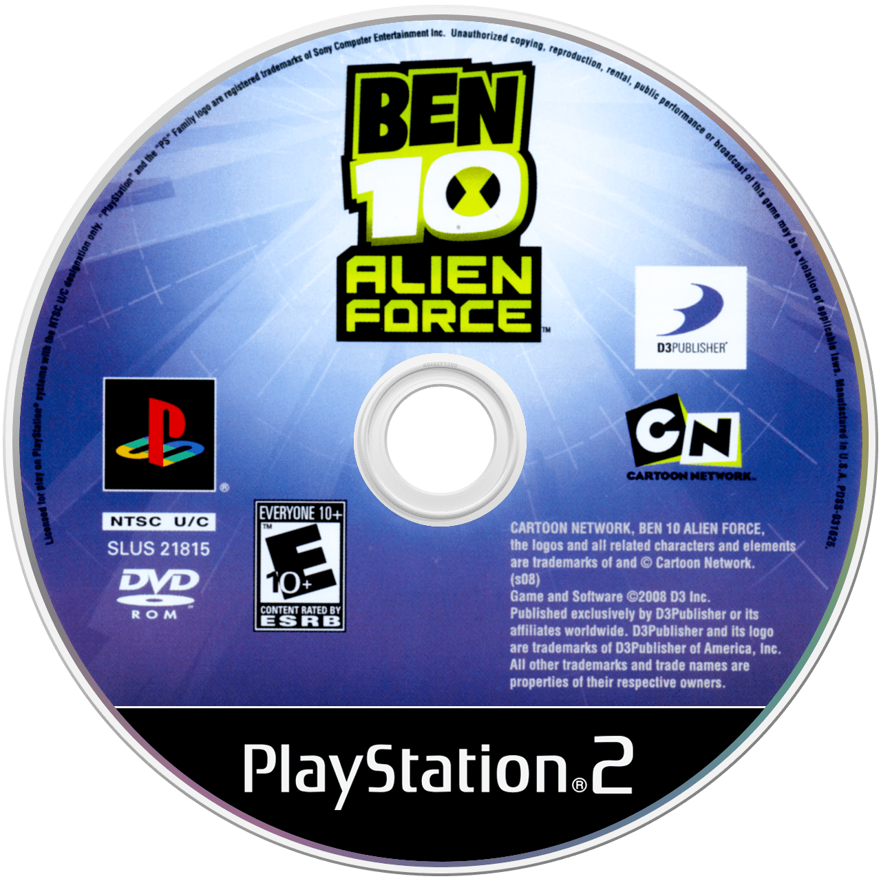 Ben 10 Alien Force - PS2, Condition: Disc Only