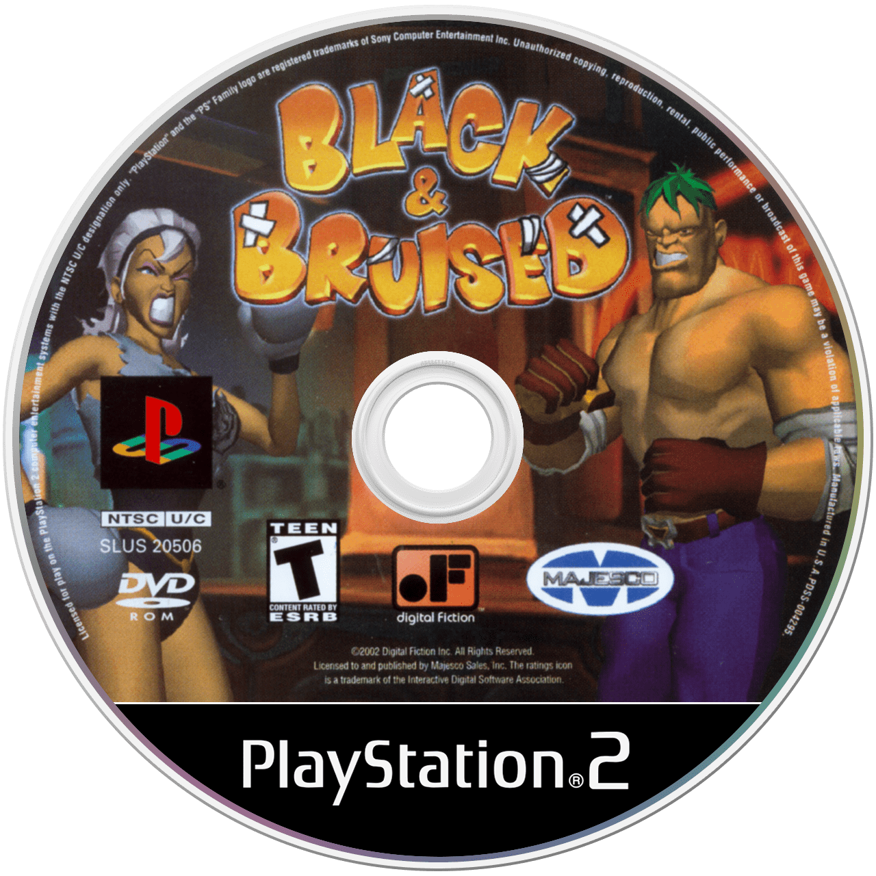 Black and Bruised - PS2, Condition: Disc Only