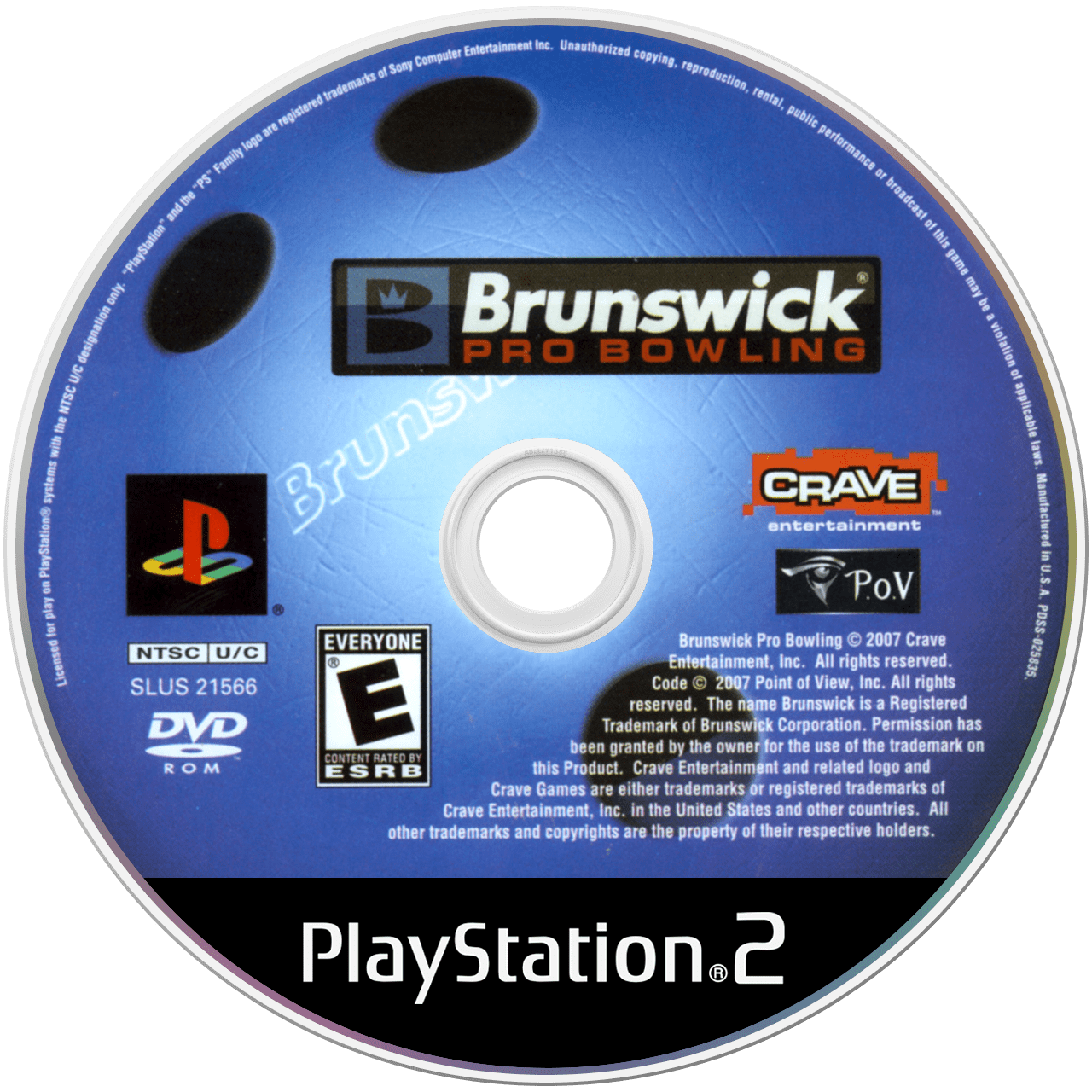 Brunswick Pro Bowling - PS2, Condition: Disc Only